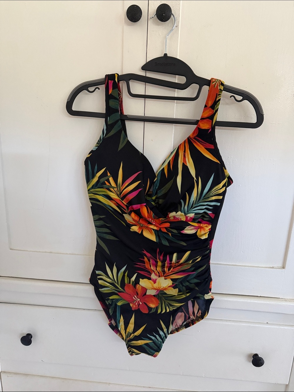 Miraclesuit Oceanus Plumeria One Piece Swimsuit Womens 12 Tropical Tummy Control